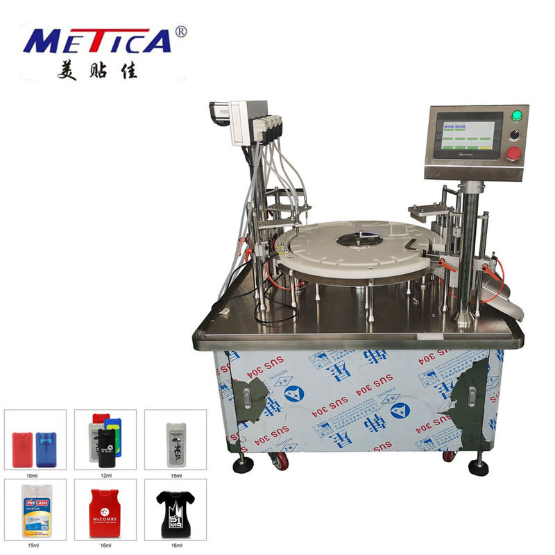 Pocket Card Perfume Bottle Monoblock Filling Capping Machine 1500BPH Automatyczny typ
