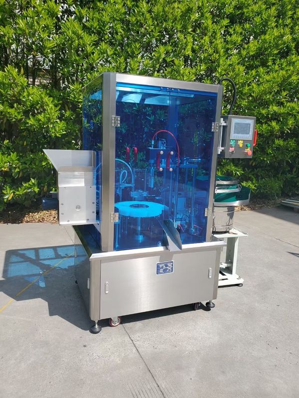 220V 50Hz 2kW automatyczna maszyna do napełniania i pokrywania wstrzykiwaczem z 1500-2000BPH i objętością napełniania 5-50ml